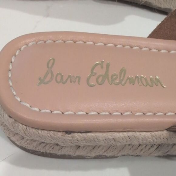 Sam Edelman Austin Suede Espadrille Mule in Caramel Size 7.5 - Picture 2 of 12